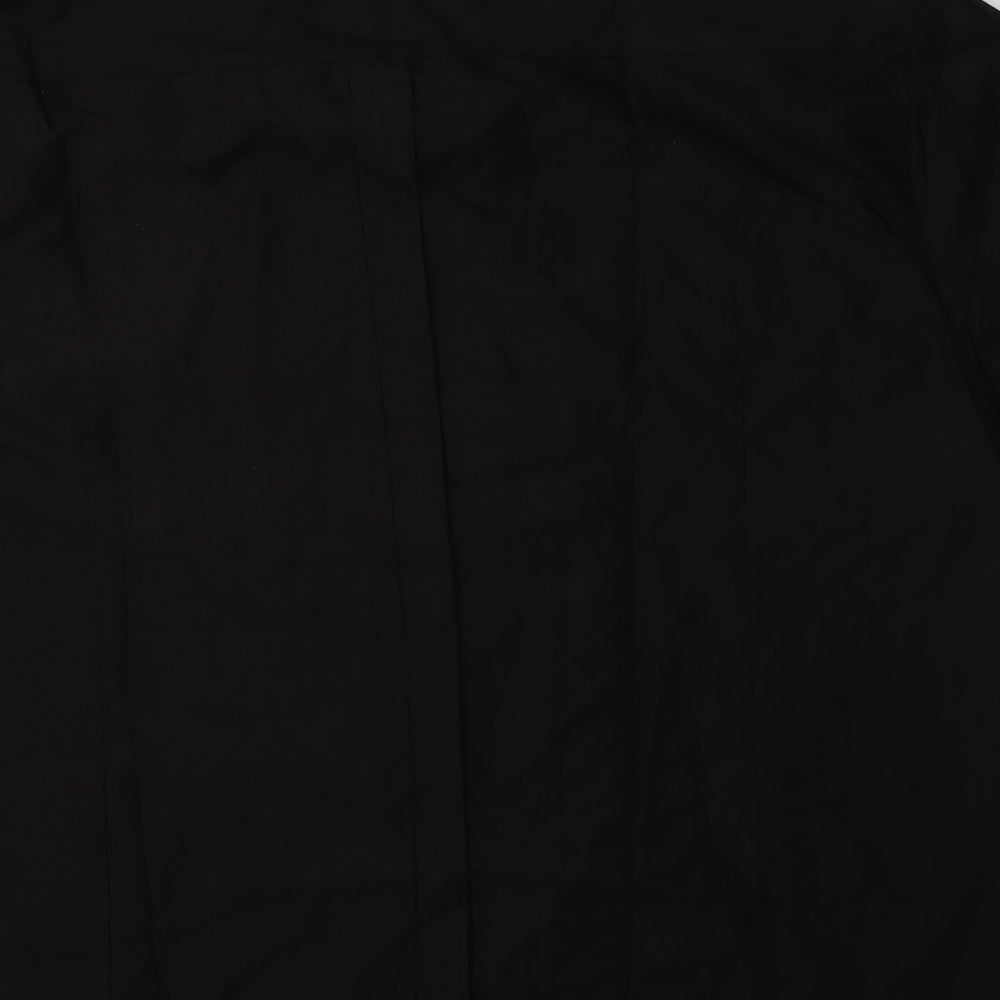 Preworn Womens Black Polyester Basic Blouse Size 2XL Mock Neck