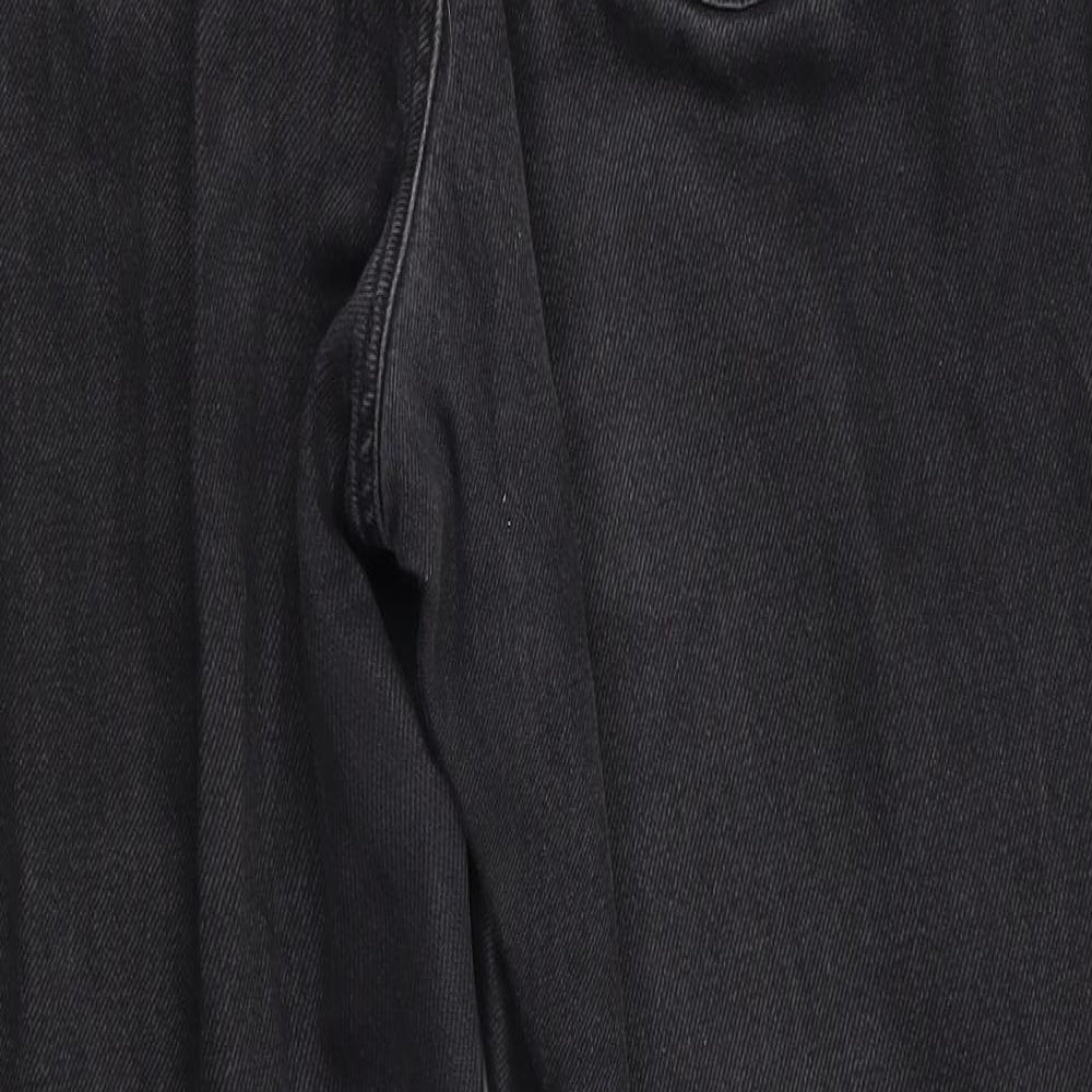 Denim Co Womens Black Cotton Straight Jeans Size 12 L27 in Regular