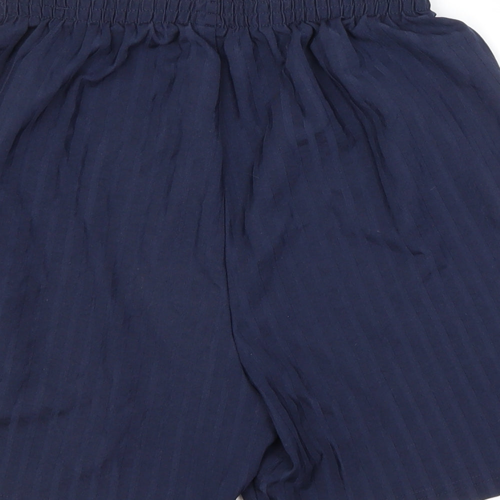 Preworn Boys Blue Striped Polyester Sweat Shorts Size 13-14 Years Regular - SCHOOL SHORTS
