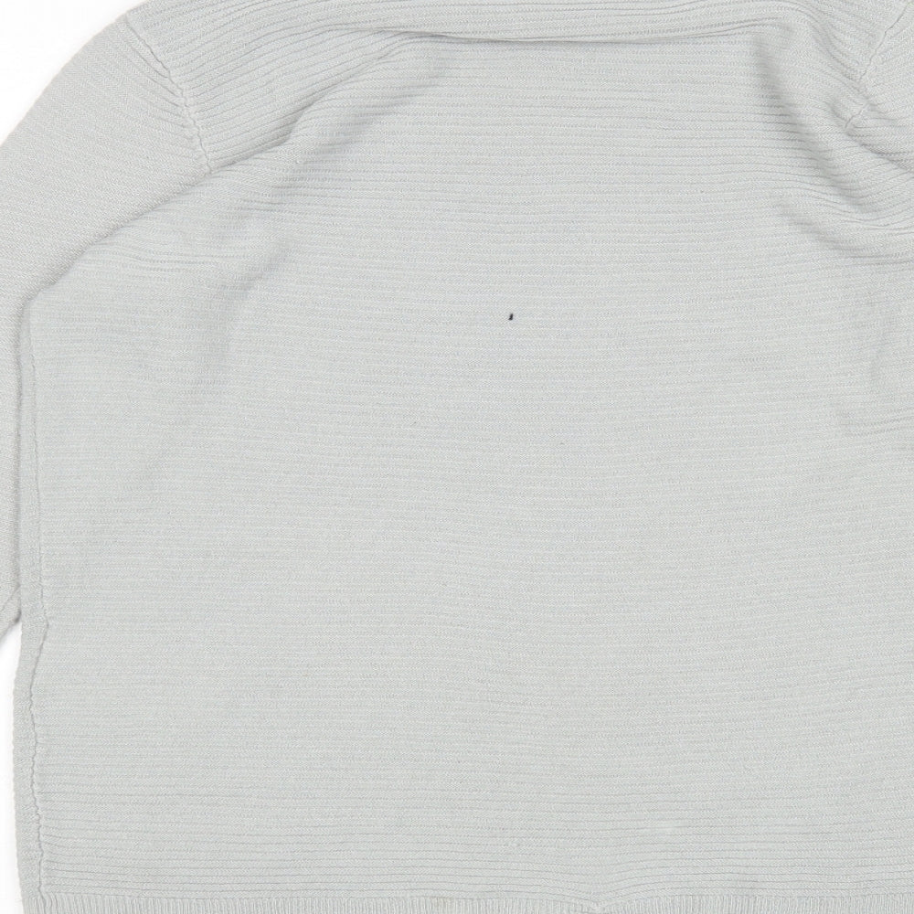 VERO MODA Womens Grey Round Neck Acrylic Pullover Jumper Size S