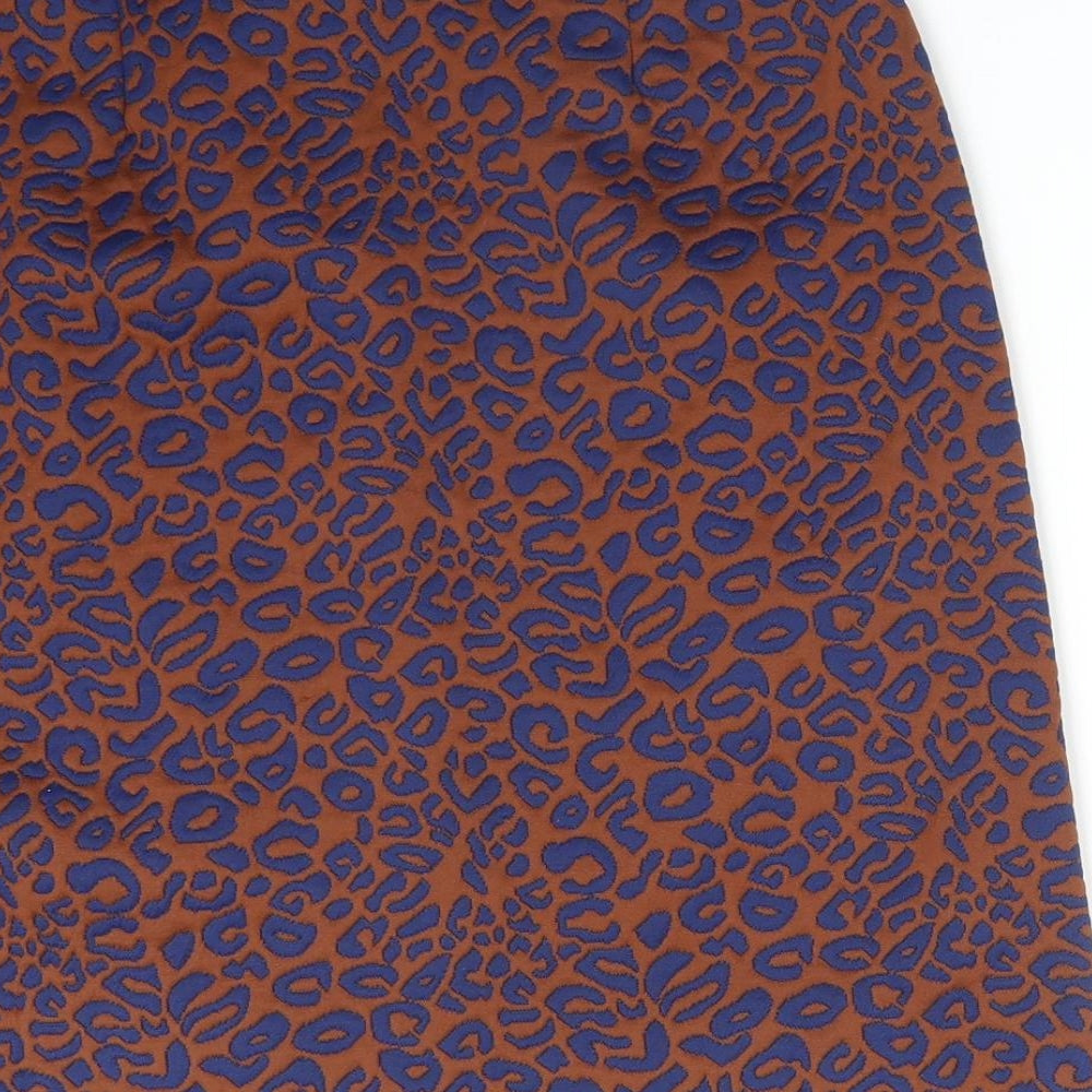 Marks & Spencer Womens Multicoloured Animal Print Polyester Straight & Pencil Skirt Size 8
