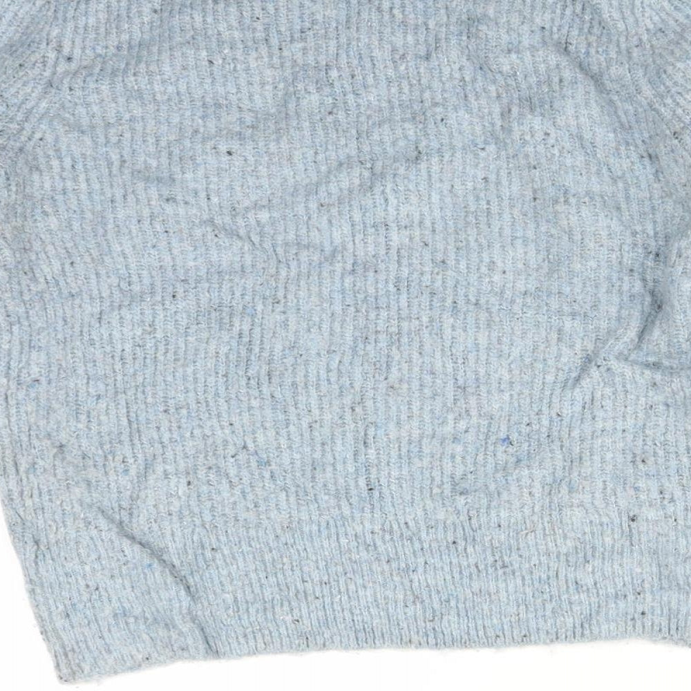 Topshop Womens Blue Acrylic Pullover Sweatshirt Size 8