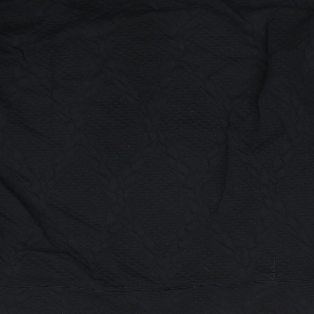 TU Womens Black Geometric Polyester Pullover Sweatshirt Size 20