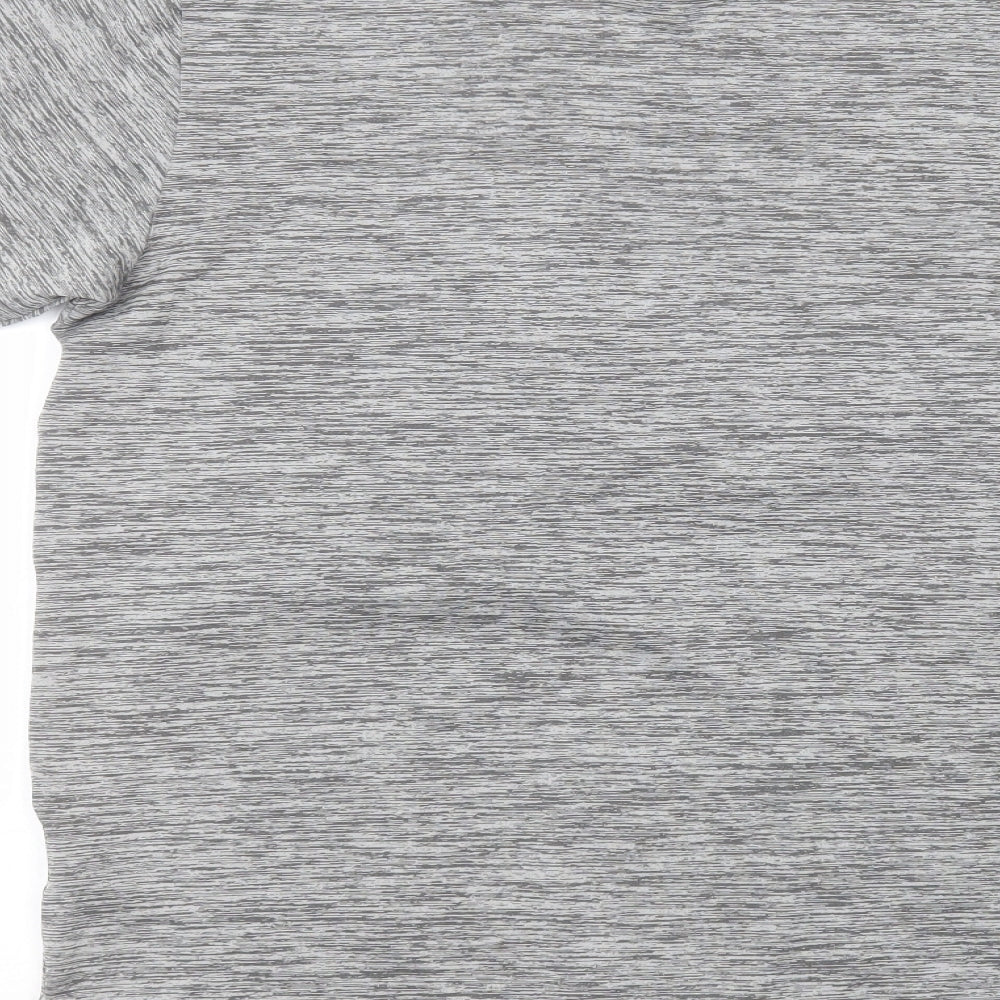 Stadium Mens Grey Polyester T-Shirt Size L Round Neck
