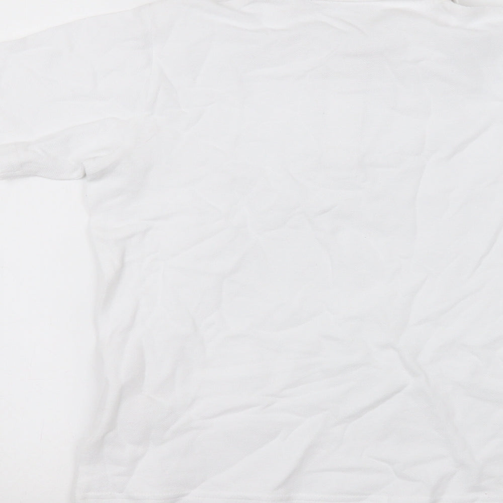 Matalan Boys White Cotton Basic Polo Size 9 Years Collared