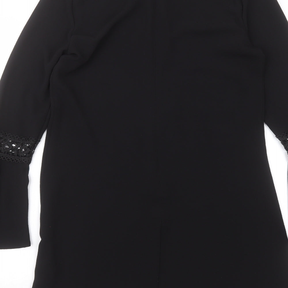 Primark Womens Black Polyester Basic Blouse Size 6 Round Neck