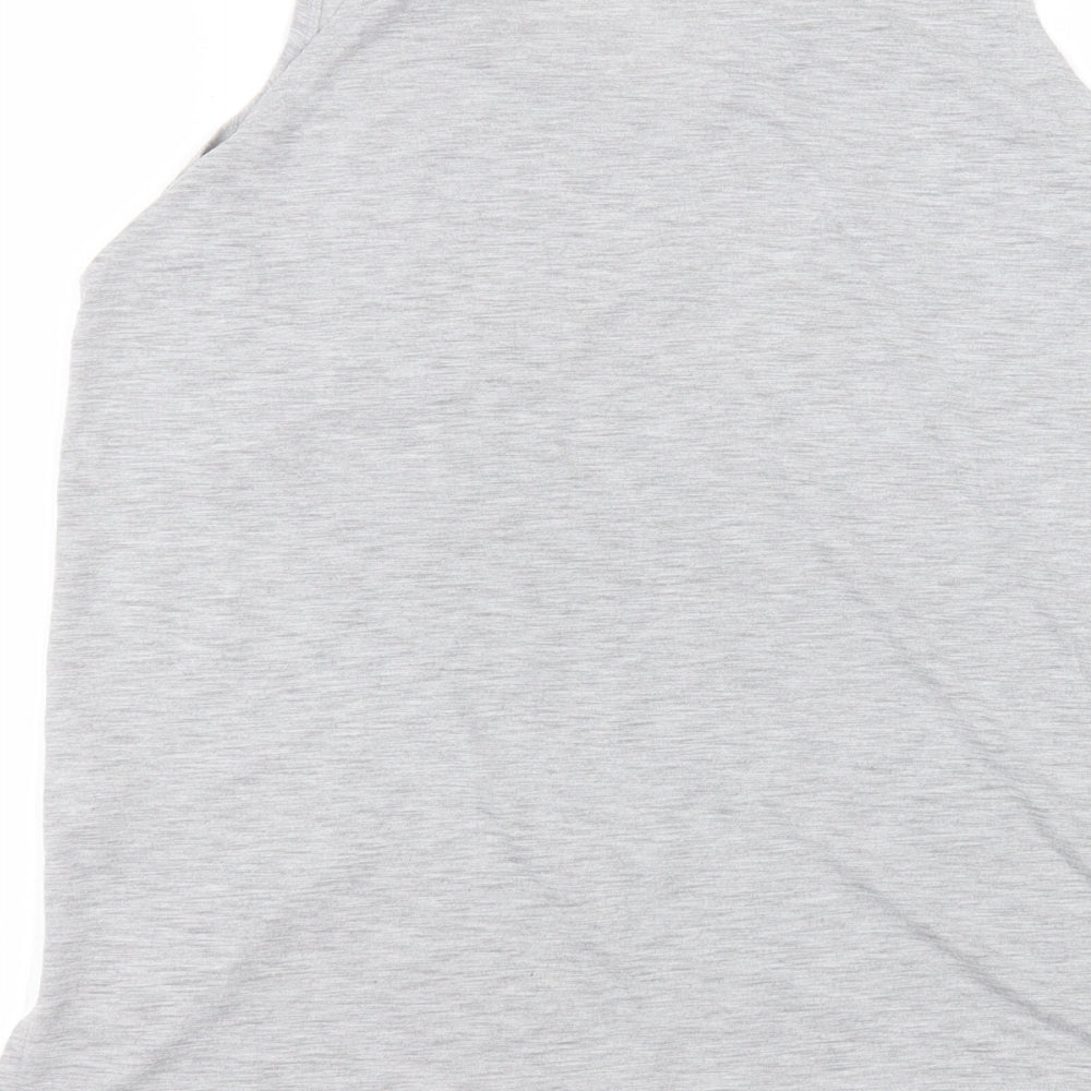 Matalan Womens Grey Polyester Basic T-Shirt Size M Round Neck