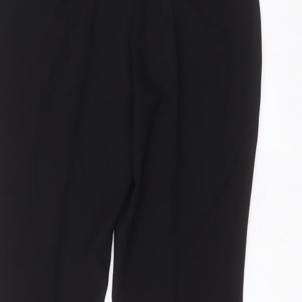 Busy Womens Black Polyester Trousers Size 14 L29 in Regular