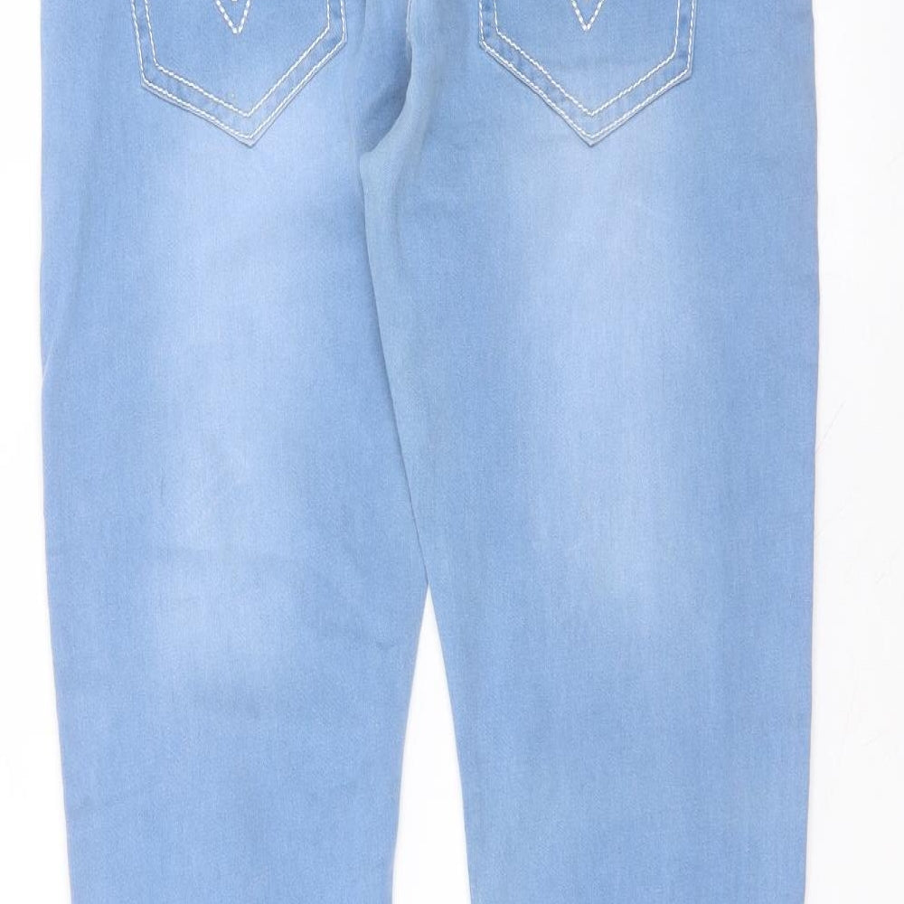 Preworn Womens Blue Polyester Skinny Jeans Size XL L31 in Regular