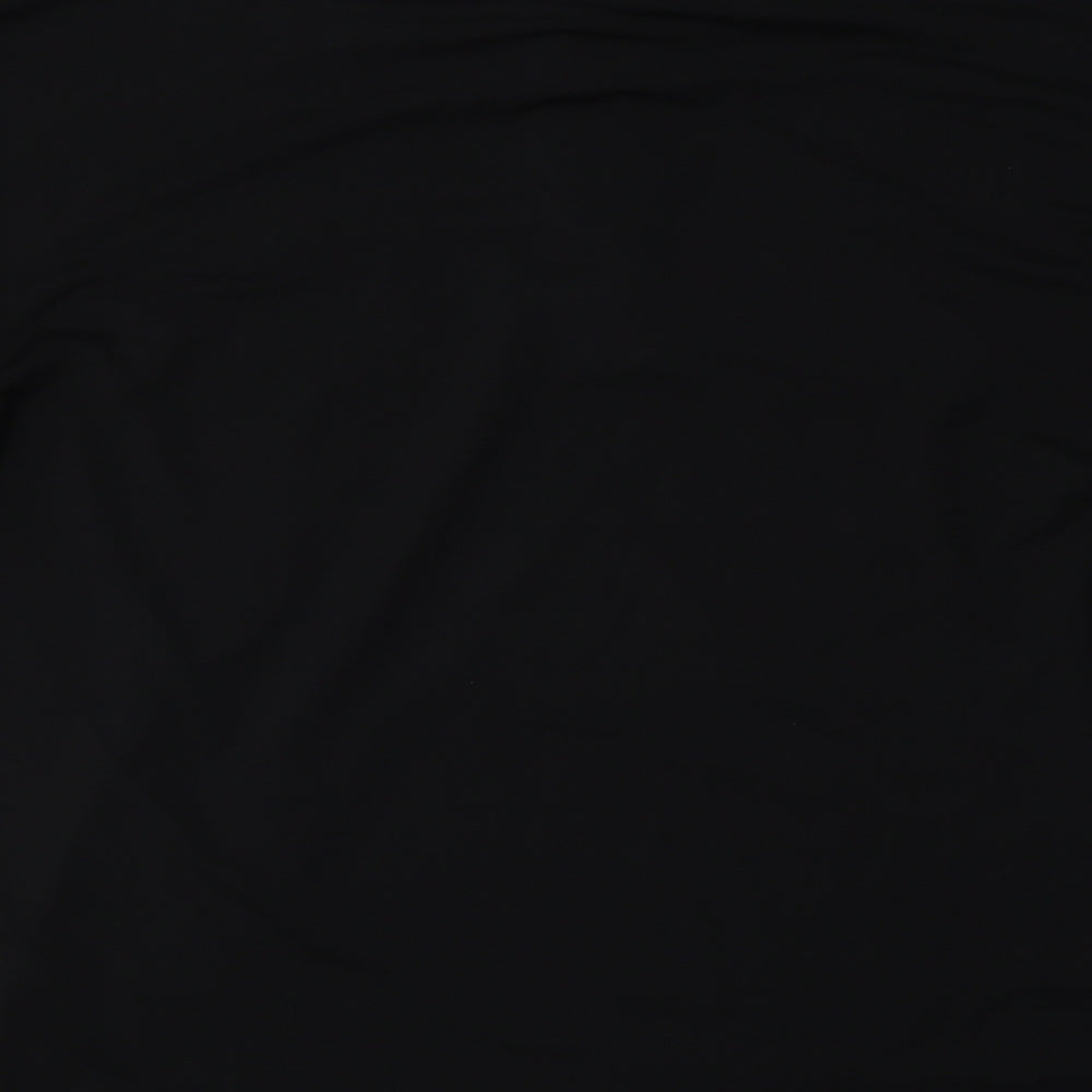 Preworn Mens Black Polyester Polo Size M Collared