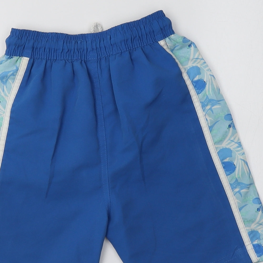 Cargo Bay Boys Blue Floral Polyester Bermuda Shorts Size 5-6 Years Regular