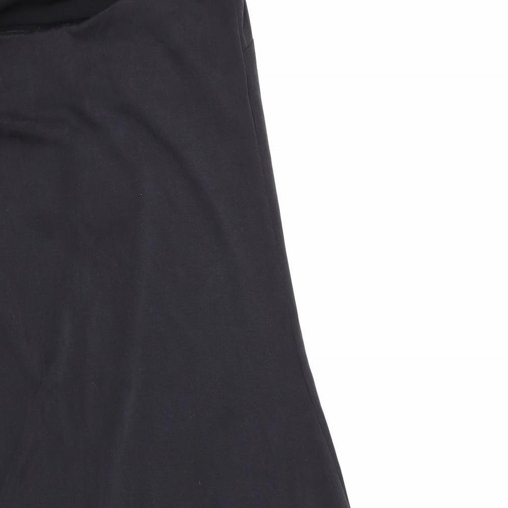 Preworn Womens Grey Slip Dress Size 8 Halter - Dark Grey Horizontal hemline