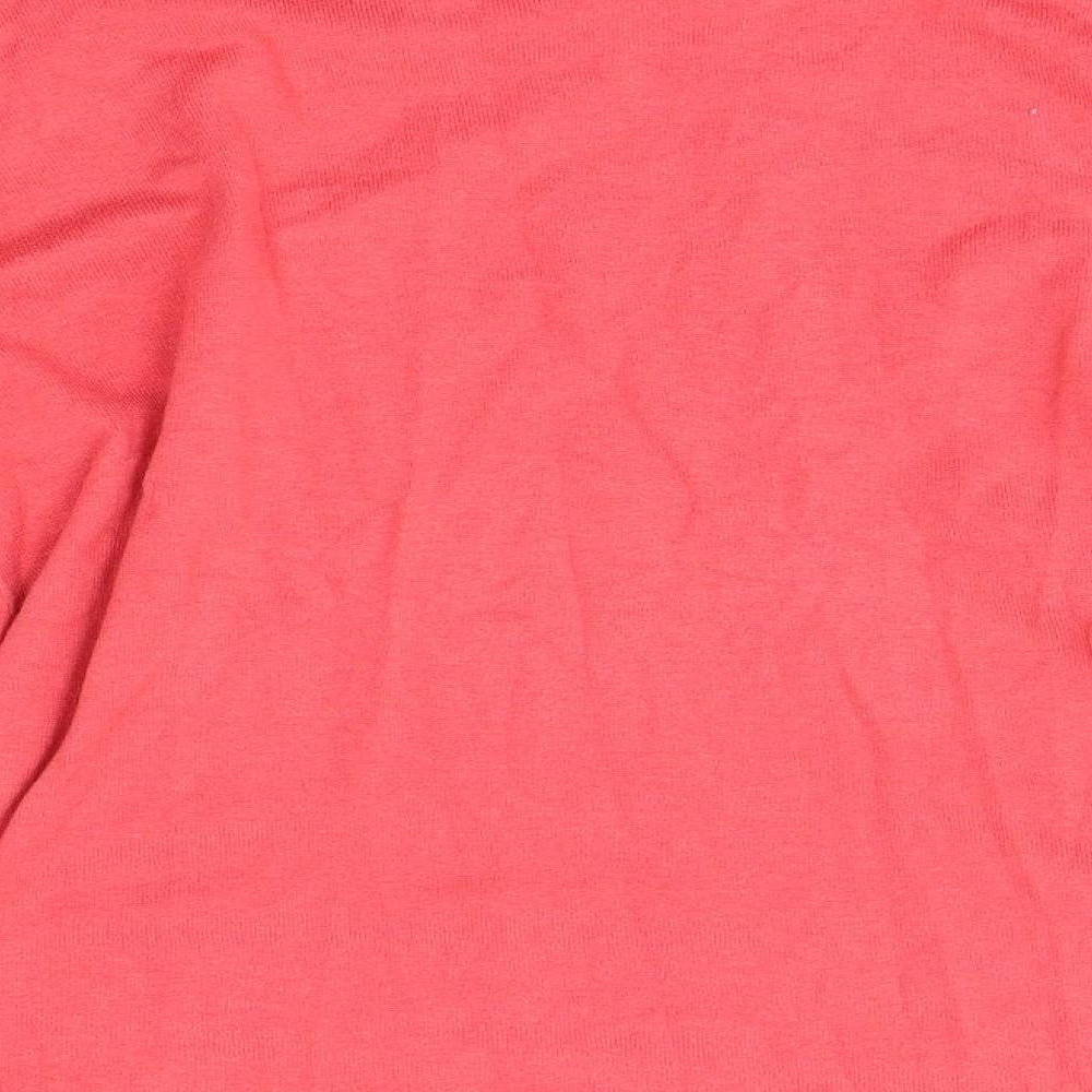 NEXT Womens Pink Cotton Basic Blouse Size 10 Round Neck