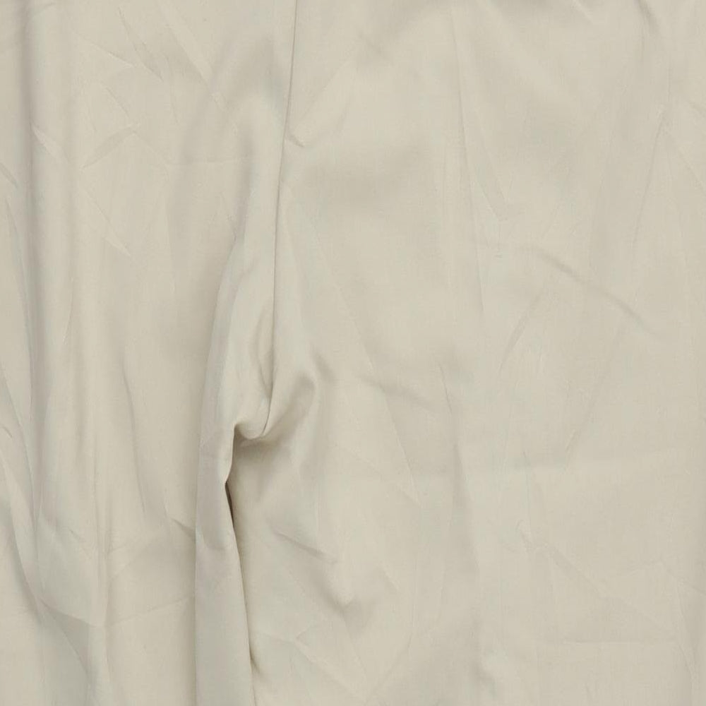 Marks & Spencer Womens Beige Polyester Dress Pants Trousers Size 18 L24 in Regular