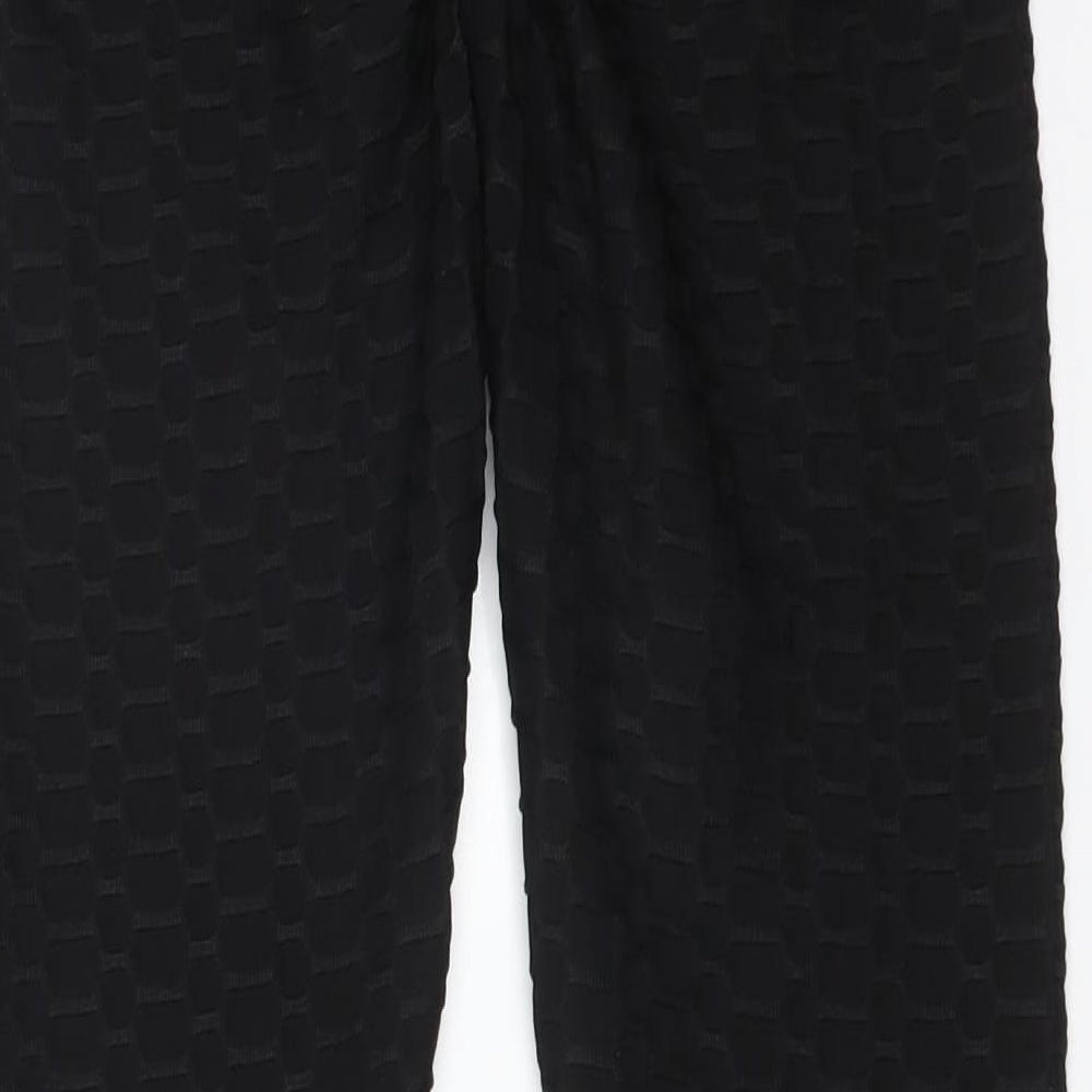 Miso Womens Black Geometric Polyester Leggings Size 12 L25 in