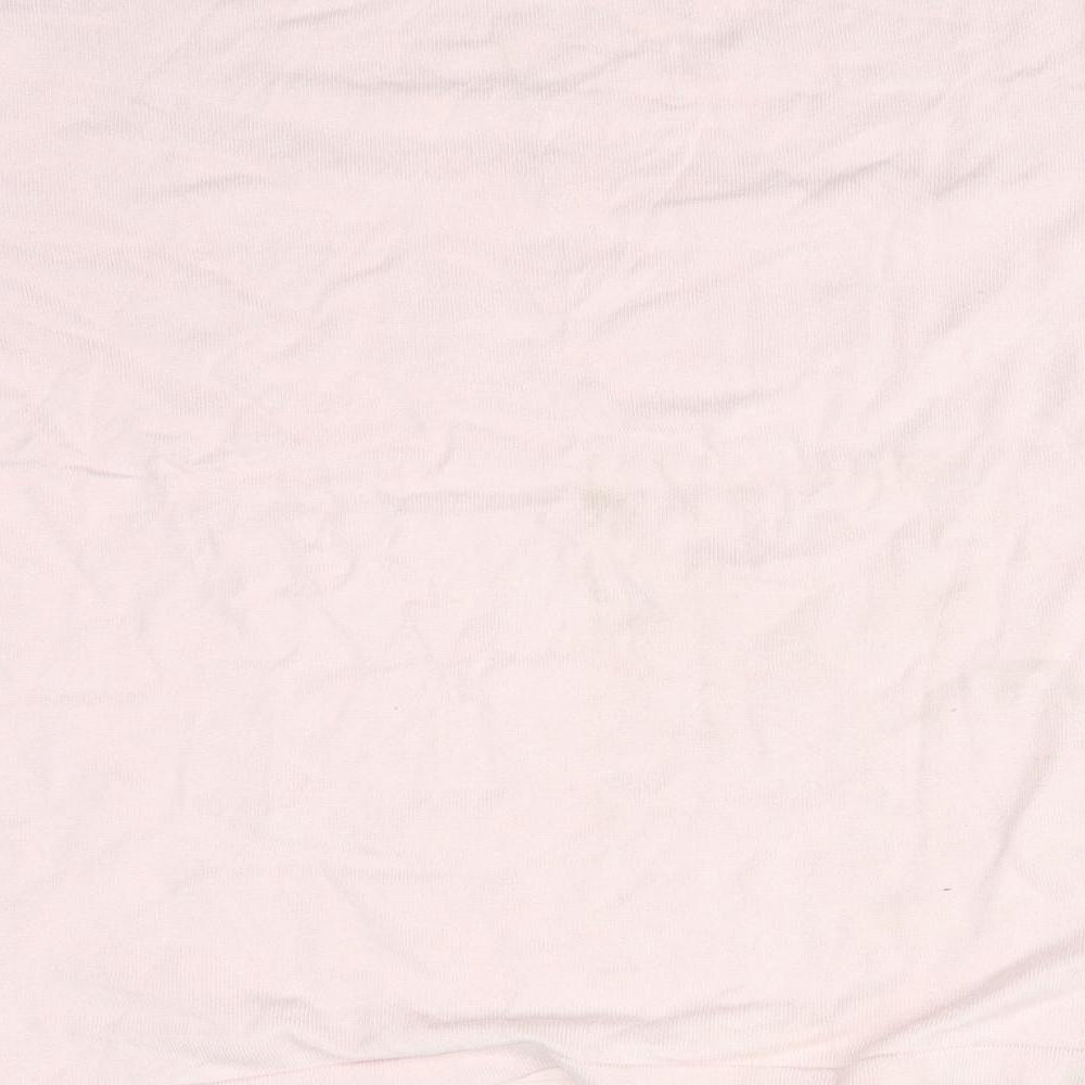 RIDDELLA Womens Pink Viscose Basic T-Shirt Size 18 Round Neck