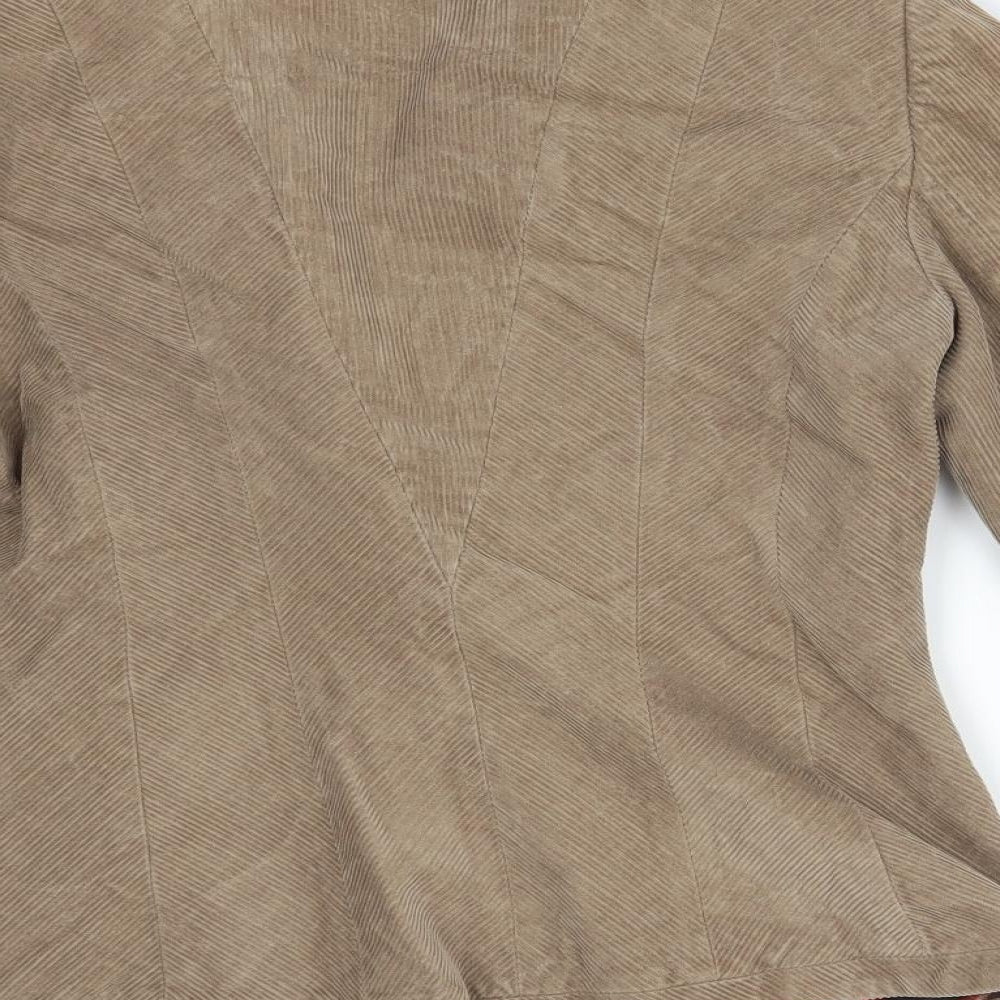 Per Una Womens Brown Polyester Jacket Suit Jacket Size 10