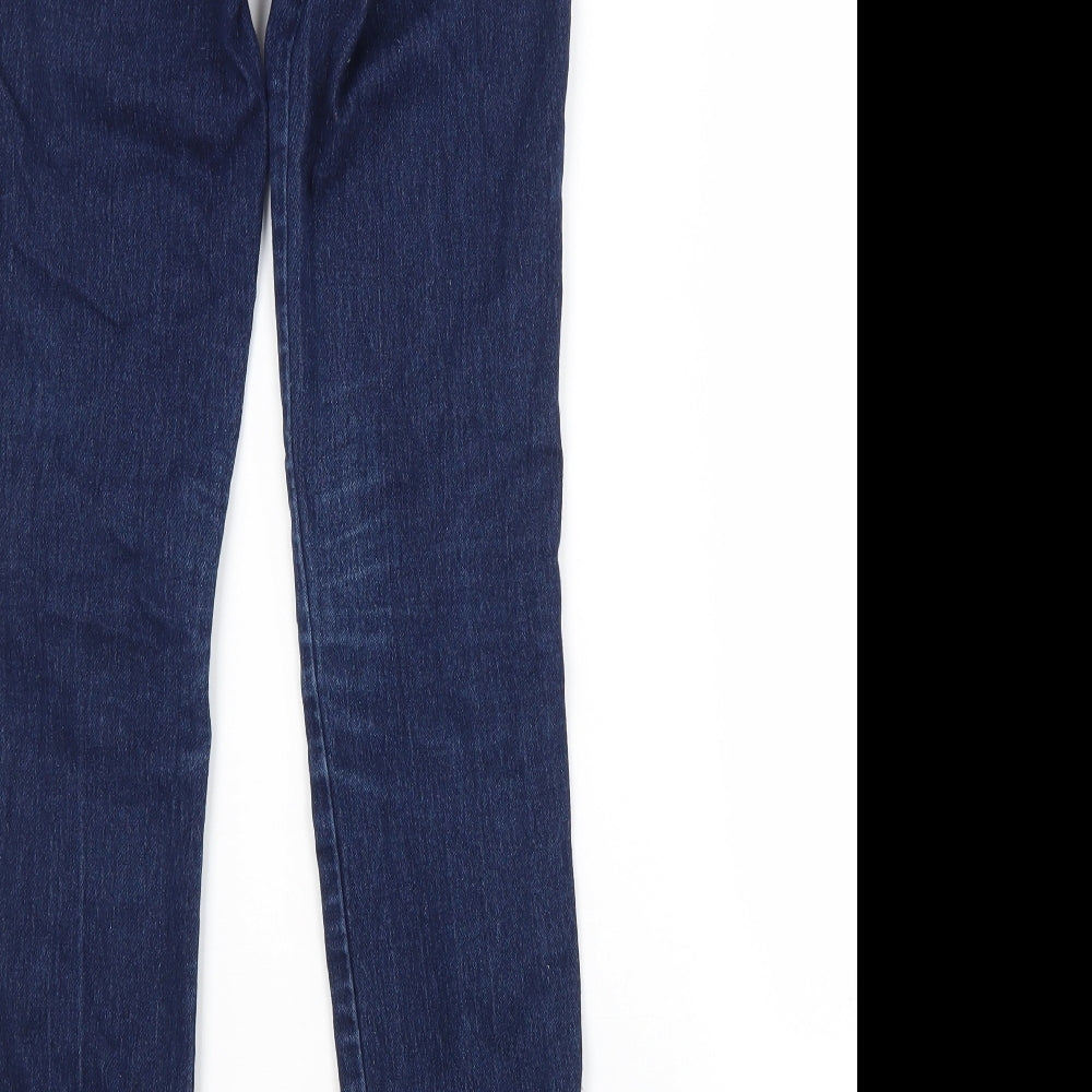 H&M Womens Blue Cotton Skinny Jeans Size 24 in L30 in Regular