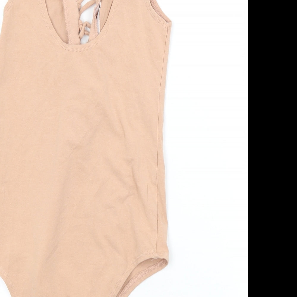 Topshop Womens Brown Cotton Unitard One-Piece Size 8