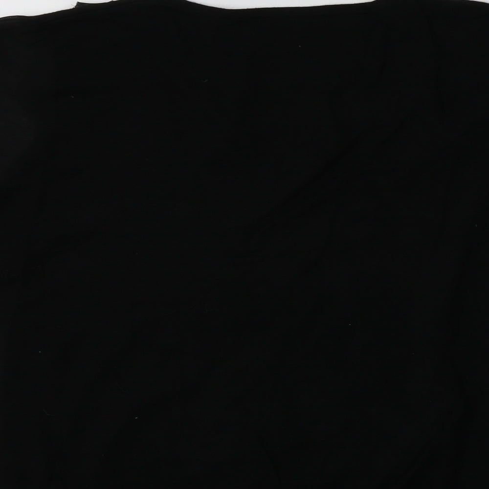 Kaliko Womens Black Round Neck Viscose Pullover Jumper Size 12