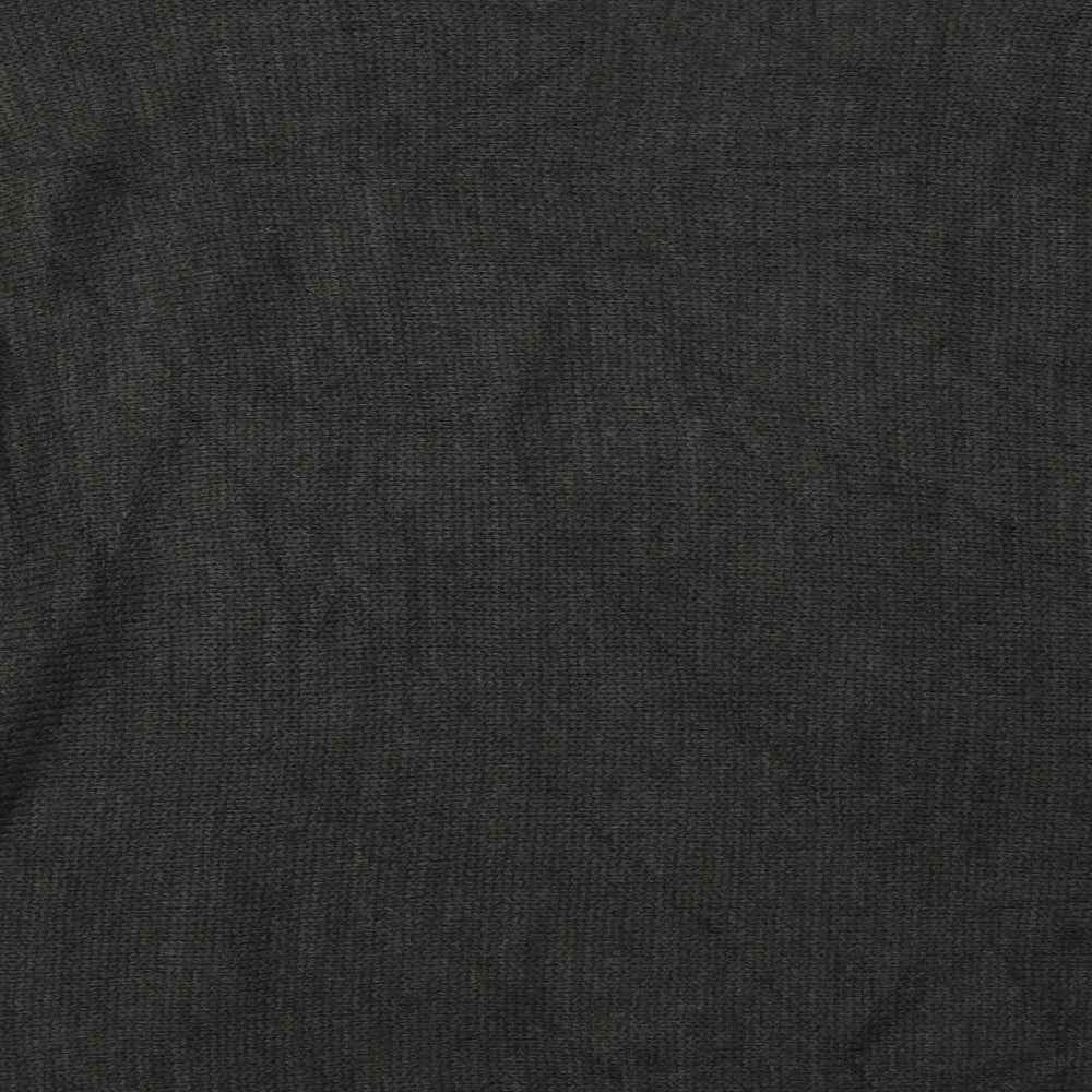 Amichi Womens Grey Round Neck Acrylic Pullover Jumper Size XL