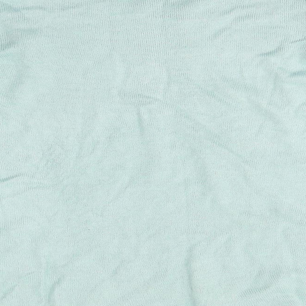 Isle Womens Green Round Neck Acrylic Pullover Jumper Size S