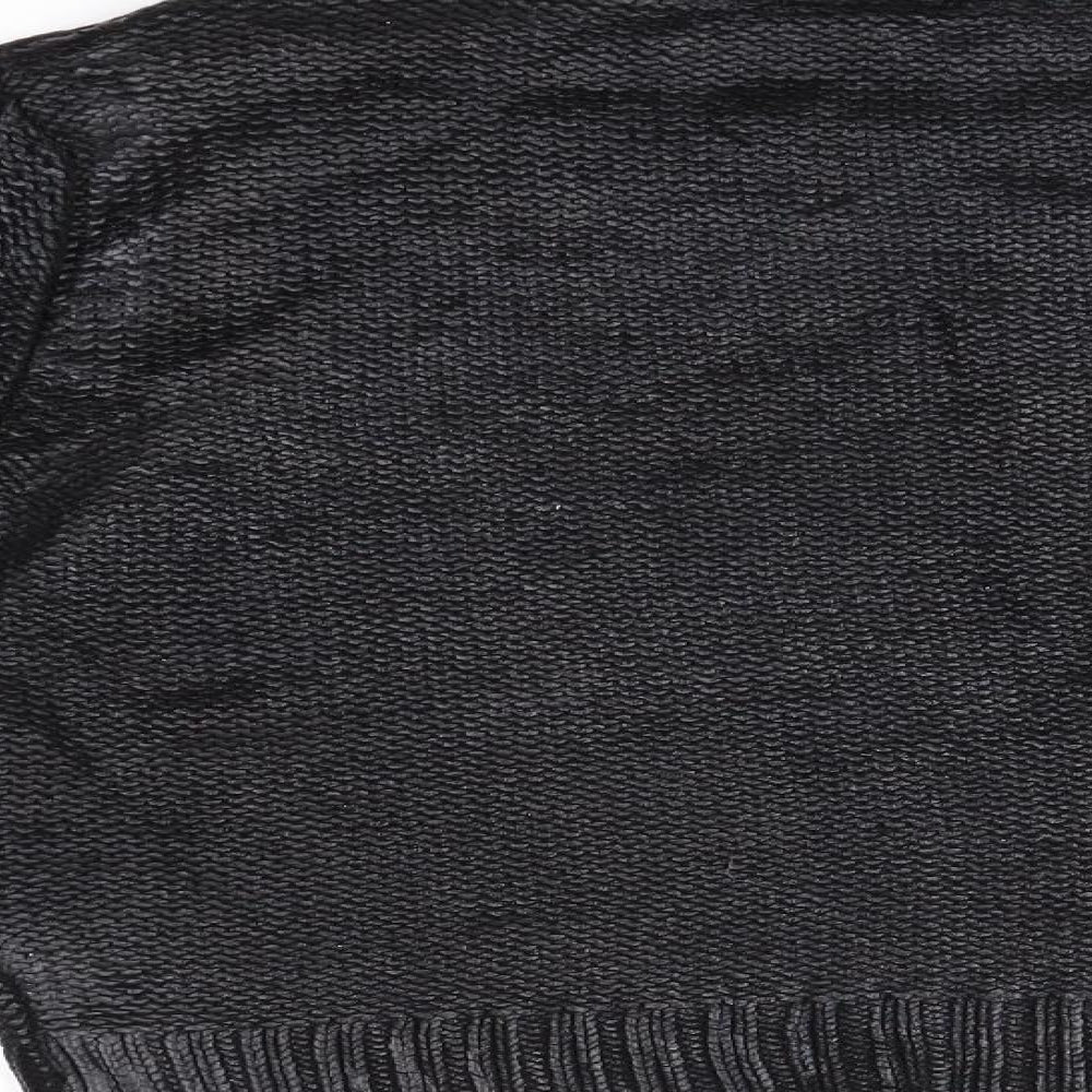H&M Womens Black High Neck Cotton Pullover Jumper Size 6