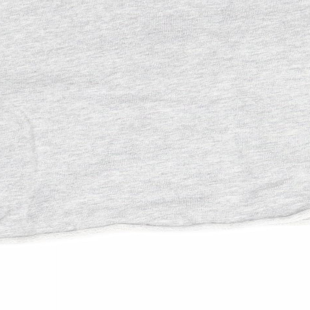 SheIn Womens Grey Round Neck 100% Cotton Pullover Jumper Size S