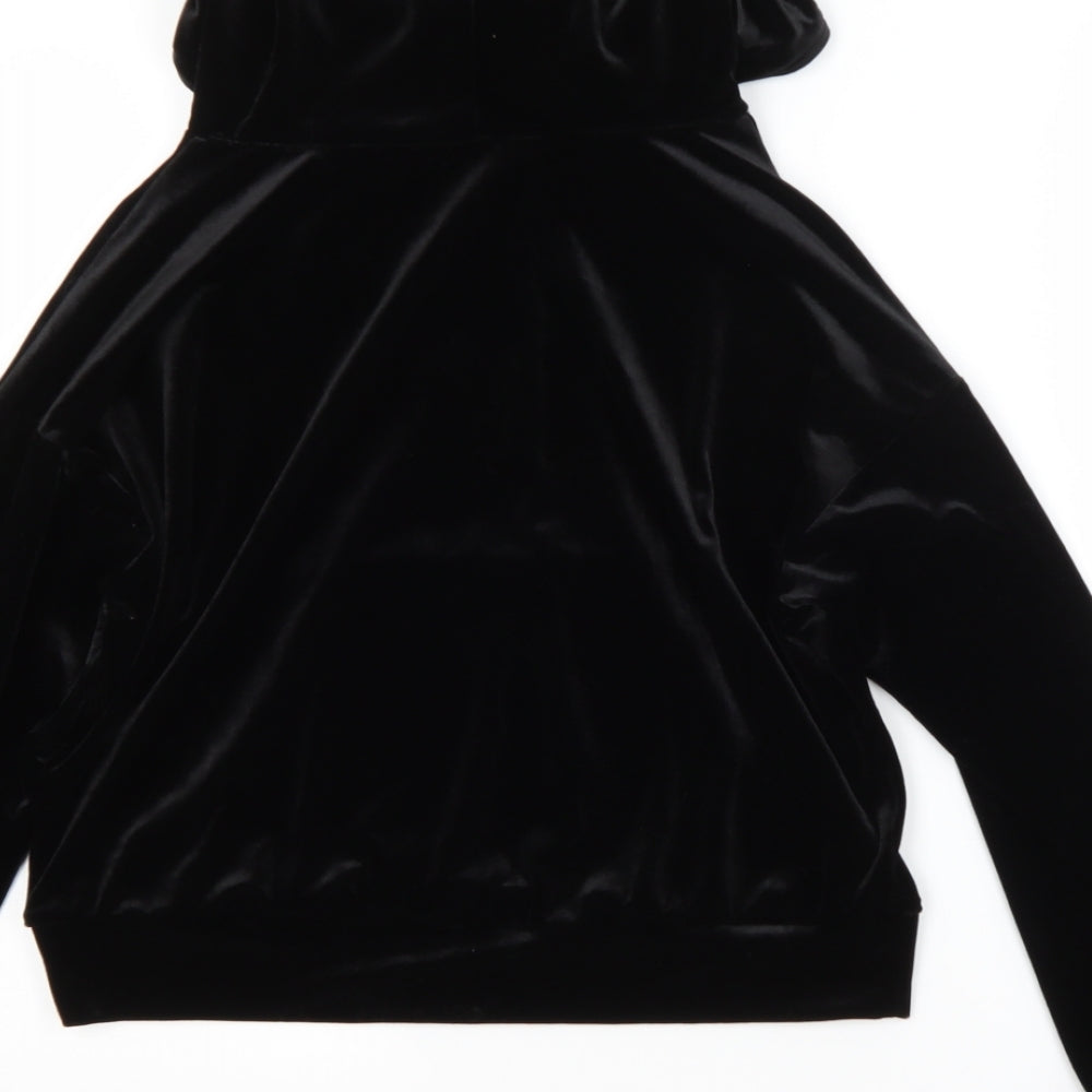 Nobody's Child Womens Black Polyester Pullover Hoodie Size 8