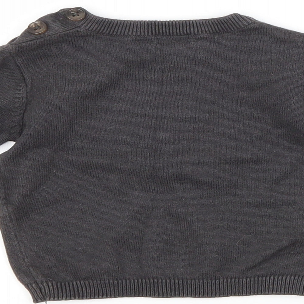 Kiabi Baby Grey Cotton Pullover Jumper Size 3-6 Months - DUDE