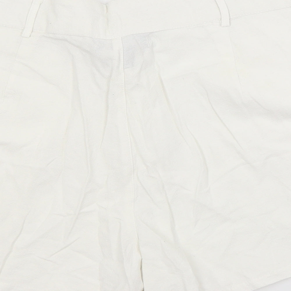 Primark Womens White Cotton Sailor Shorts Size 12 L4 in Regular