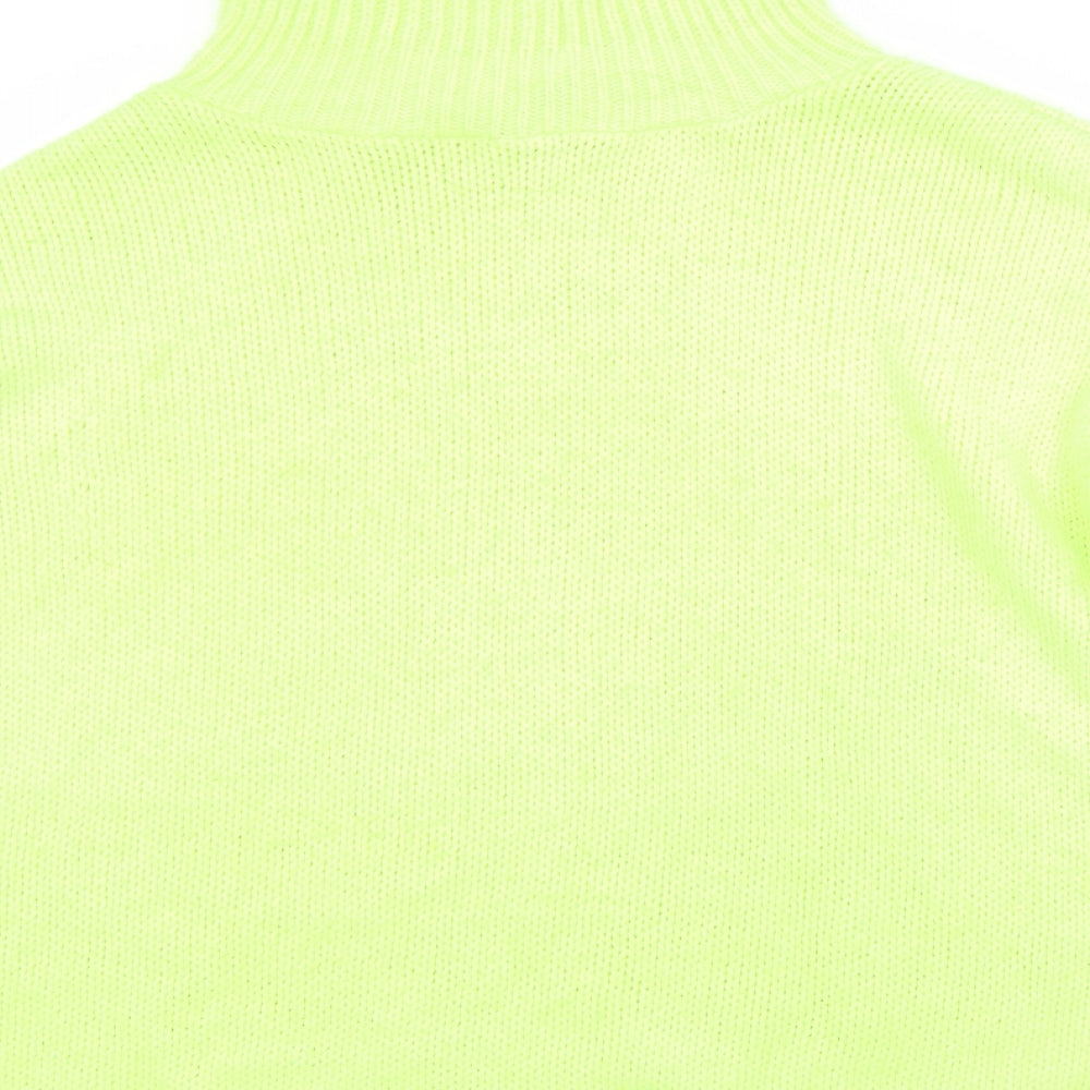 PRETTYLITTLETHING Womens Green Roll Neck Acrylic Pullover Jumper Size L