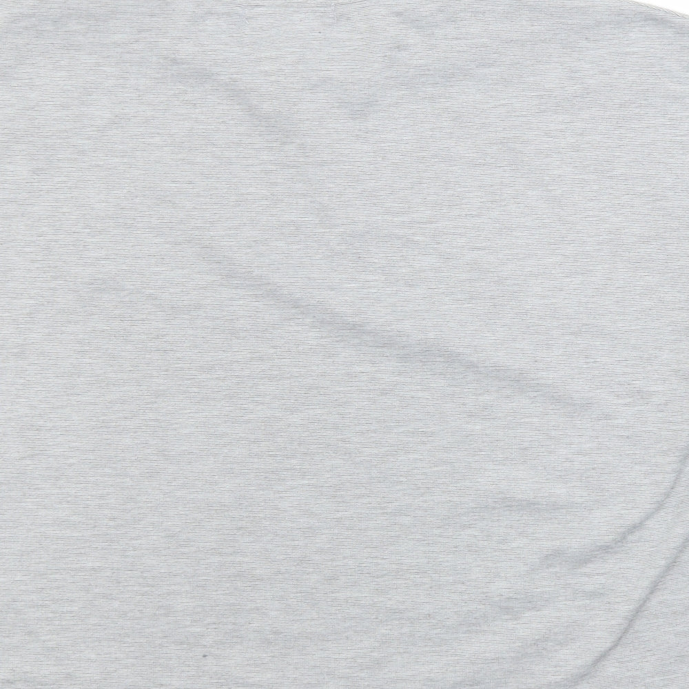 Misspap Womens Grey Polyester Basic Blouse Size M Crew Neck