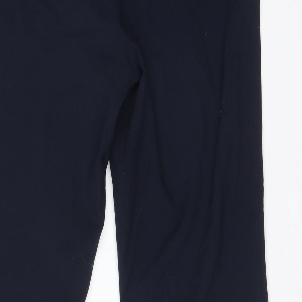 Marks & Spencer Womens Blue Polyester Dress Pants Trousers Size 10 L28 in Regular