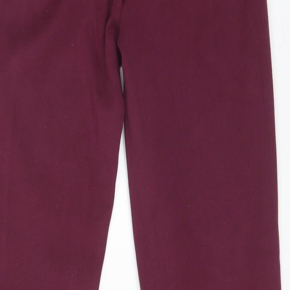 M&S Womens Purple Viscose Leggings Size 8 L27 in