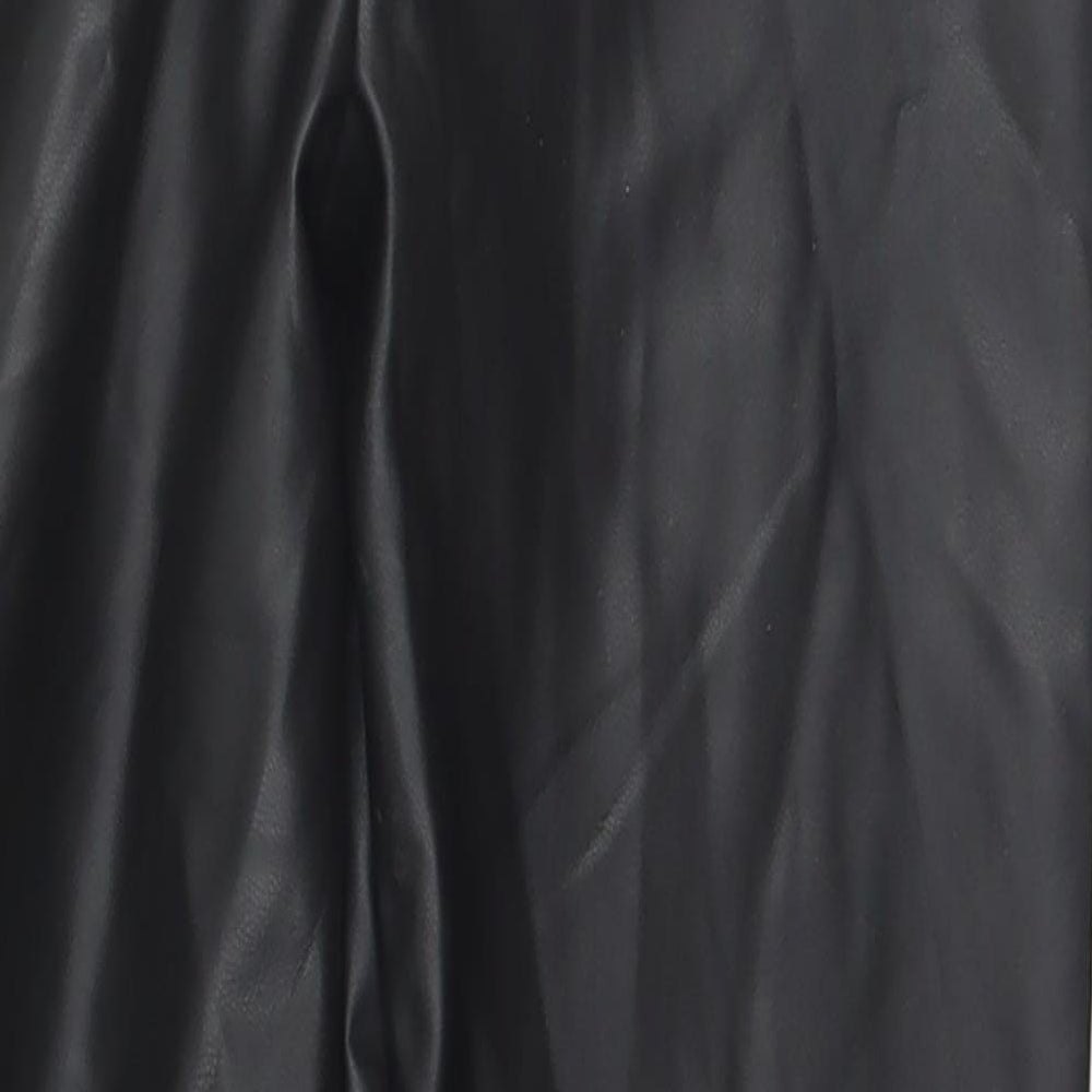 Zara Boys Black Polyurethane Capri Trousers Size 8 Years Regular