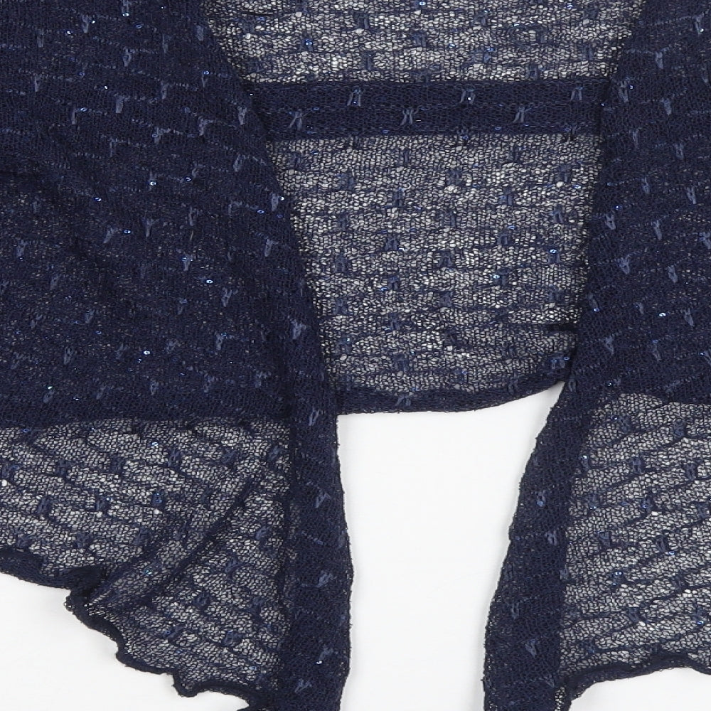 Preworn Womens Blue Round Neck Polyester Cardigan Jumper Size XL