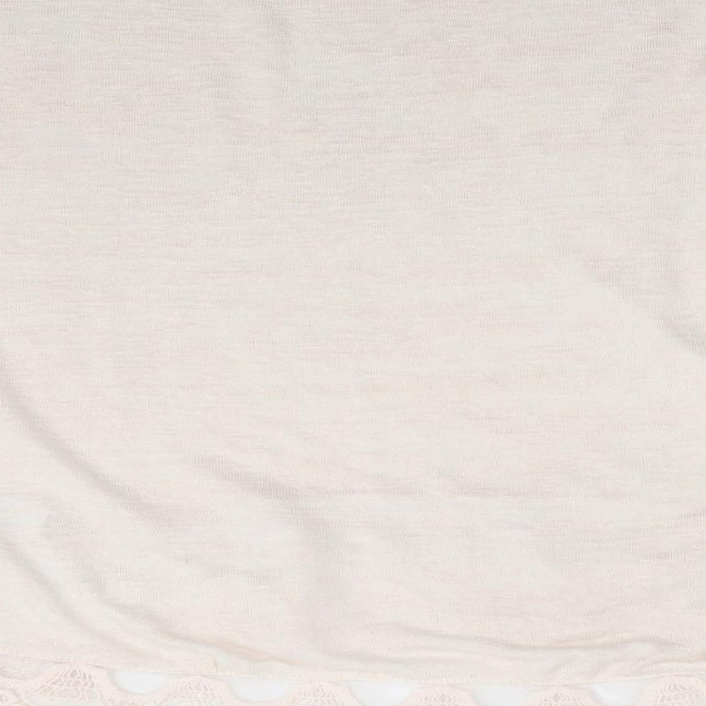 Nine by Savannah Milleri Womens Ivory Crew Neck Viscose Pullover Jumper Size 12 - Lace Hemline