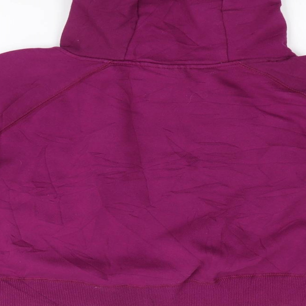 USA Pro Womens Purple Cotton Pullover Hoodie Size 10 - USA Pro Cropped