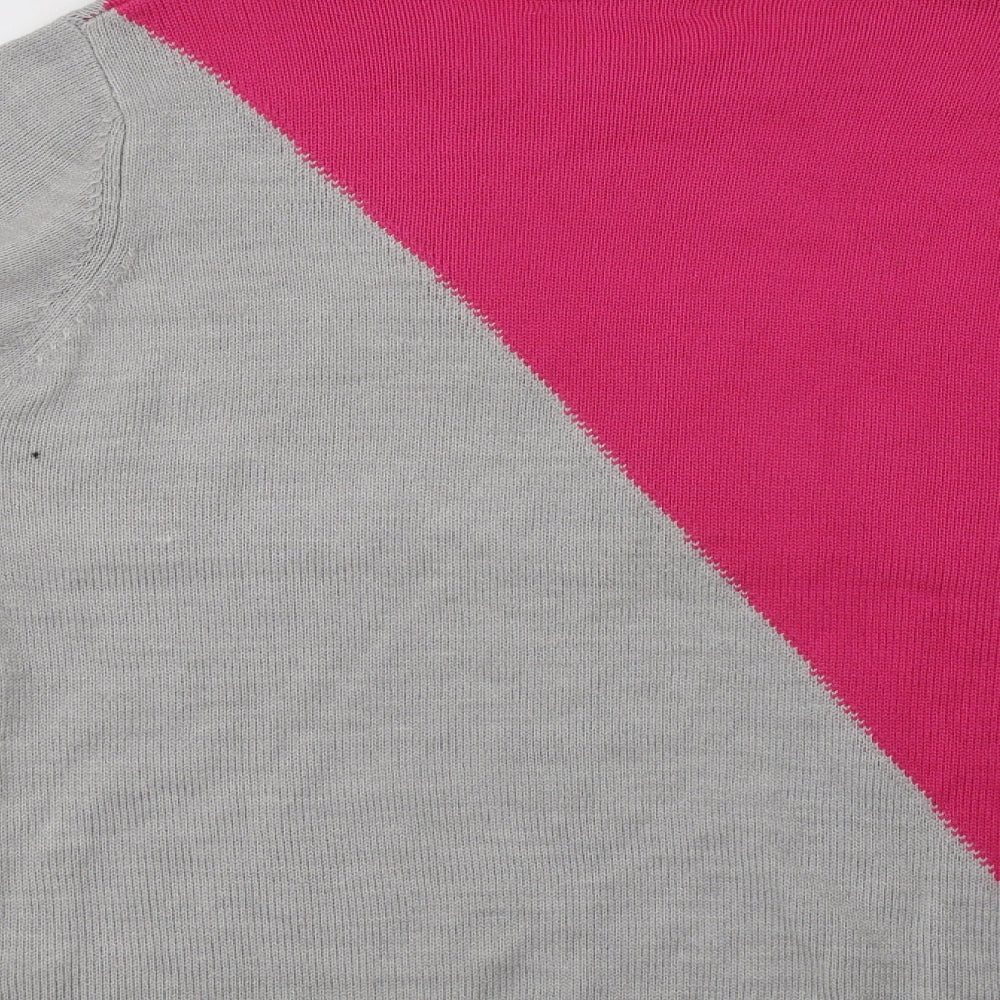 Studio Womens Grey Crew Neck Acrylic Pullover Jumper Size 14 - La Vie