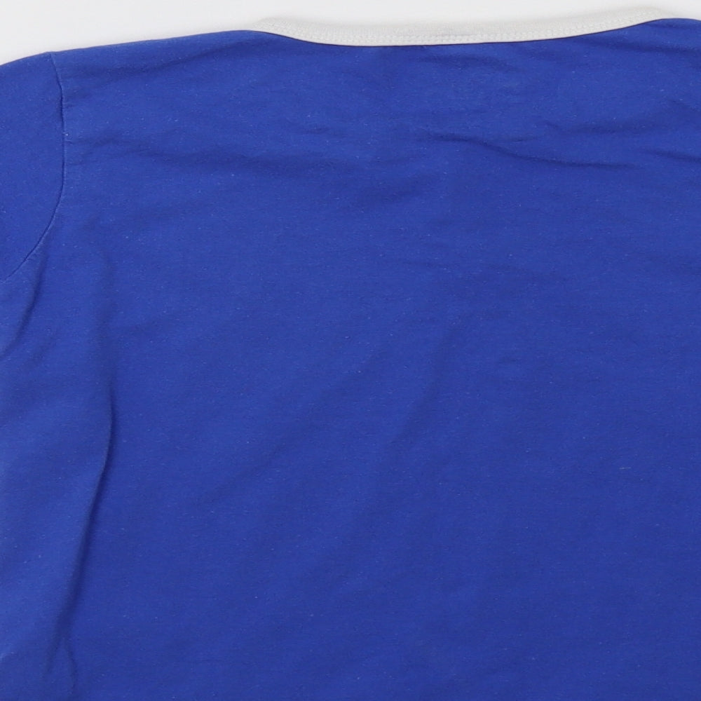 Urban Revival Boys Blue Cotton Basic T-Shirt Size 9-10 Years V-Neck