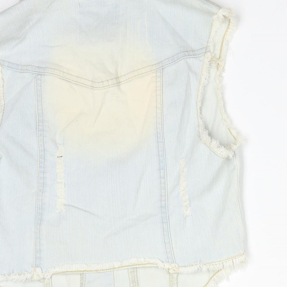 DENIM CO Womens Blue Gilet Jacket Size 6