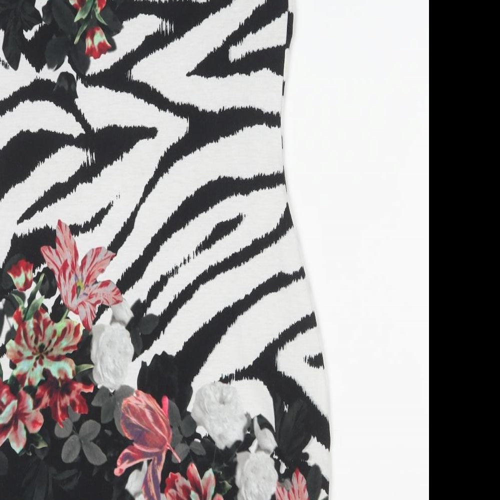 Rainbow Womens Multicoloured Animal Print Polyester Bodycon Size S Round Neck