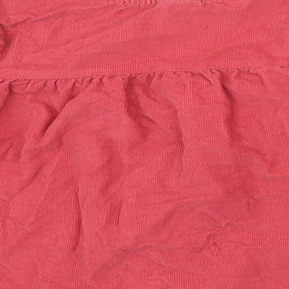 H&M Girls Purple 100% Cotton Basic Button-Up Size 12-18 Months Round Neck Button - Frill Detail