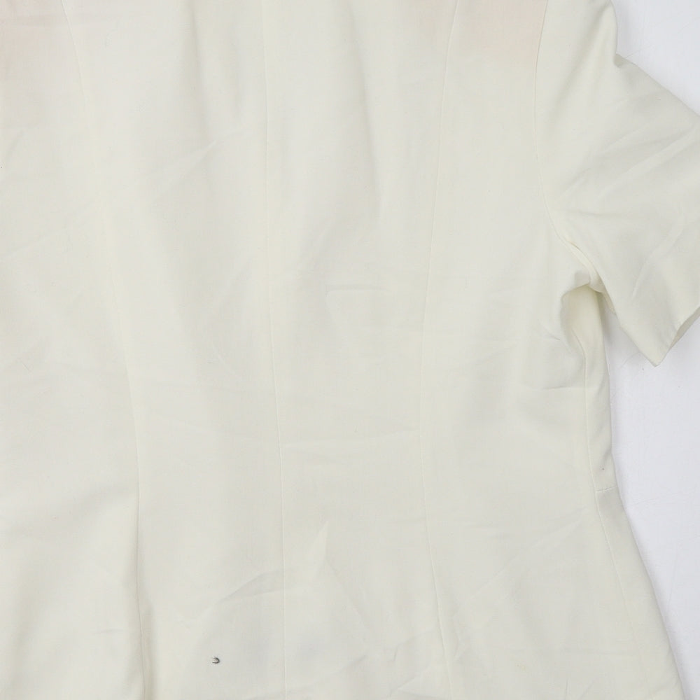 Dorothy Perkins Womens Ivory Jacket Blazer Size 14