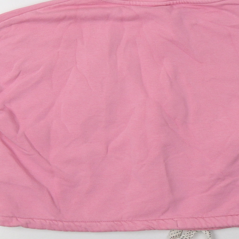 Marks & Spencer Girls Pink Striped Cotton Pullover Sweatshirt Size 12-13 Years