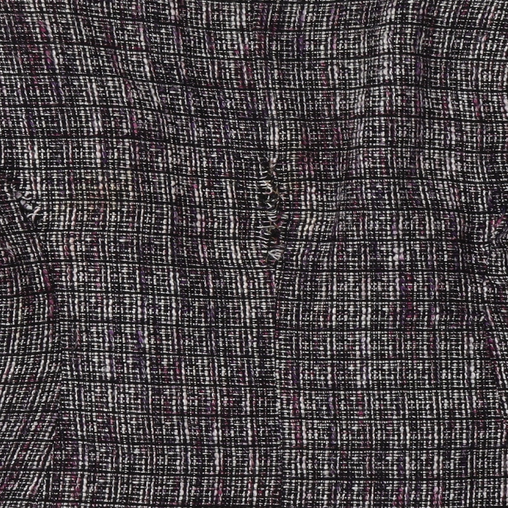 Marks & Spencer Womens Purple Check Jacket Blazer Size 14