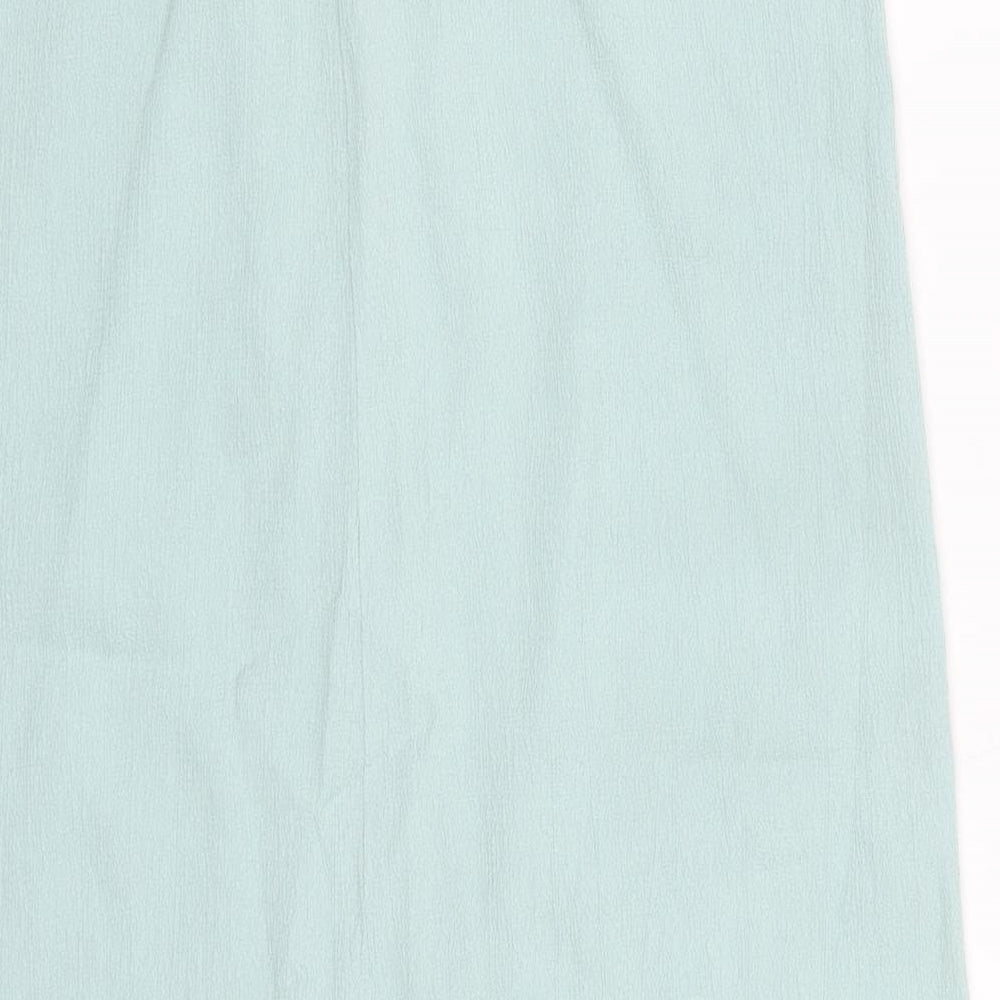Preworn Womens Blue Viscose A-Line Skirt Size 30 in