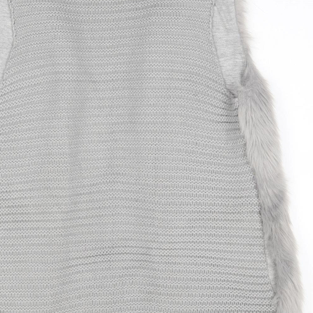 Harvey & Jones Womens Grey V-Neck Acrylic Cardigan Jumper Size 12