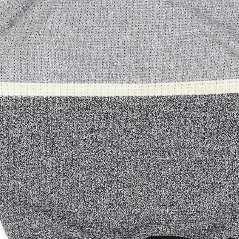 River Island Mens Grey Round Neck Acrylic Pullover Jumper Size S